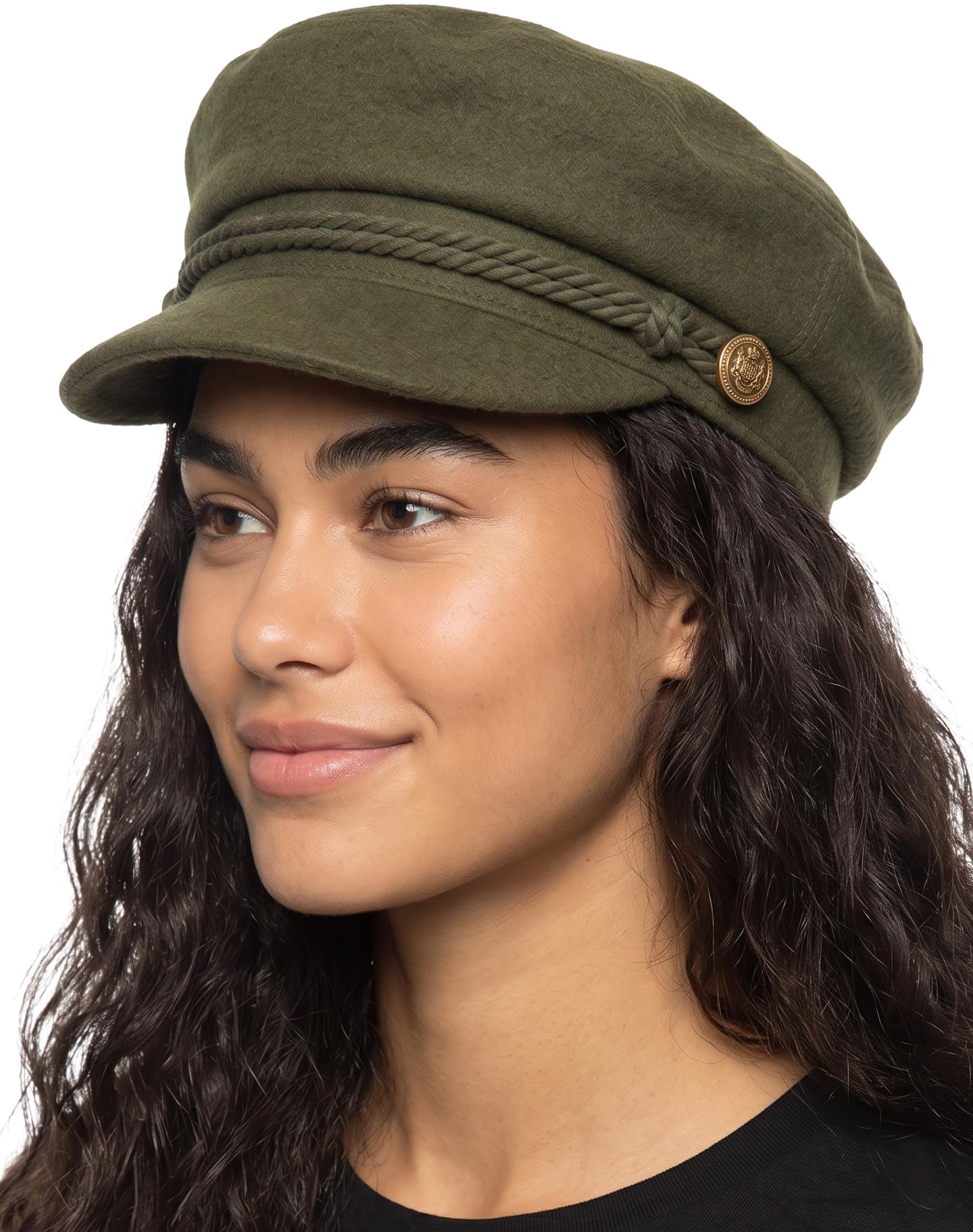 Funky Junque Greek Fisherman Newsboy Cap, Cotton Captains Bakerboy Hat