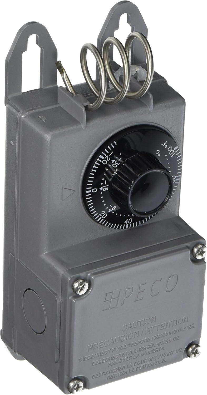 Peco TF115-023 Industrial NEMA 4X Thermostat, Gray