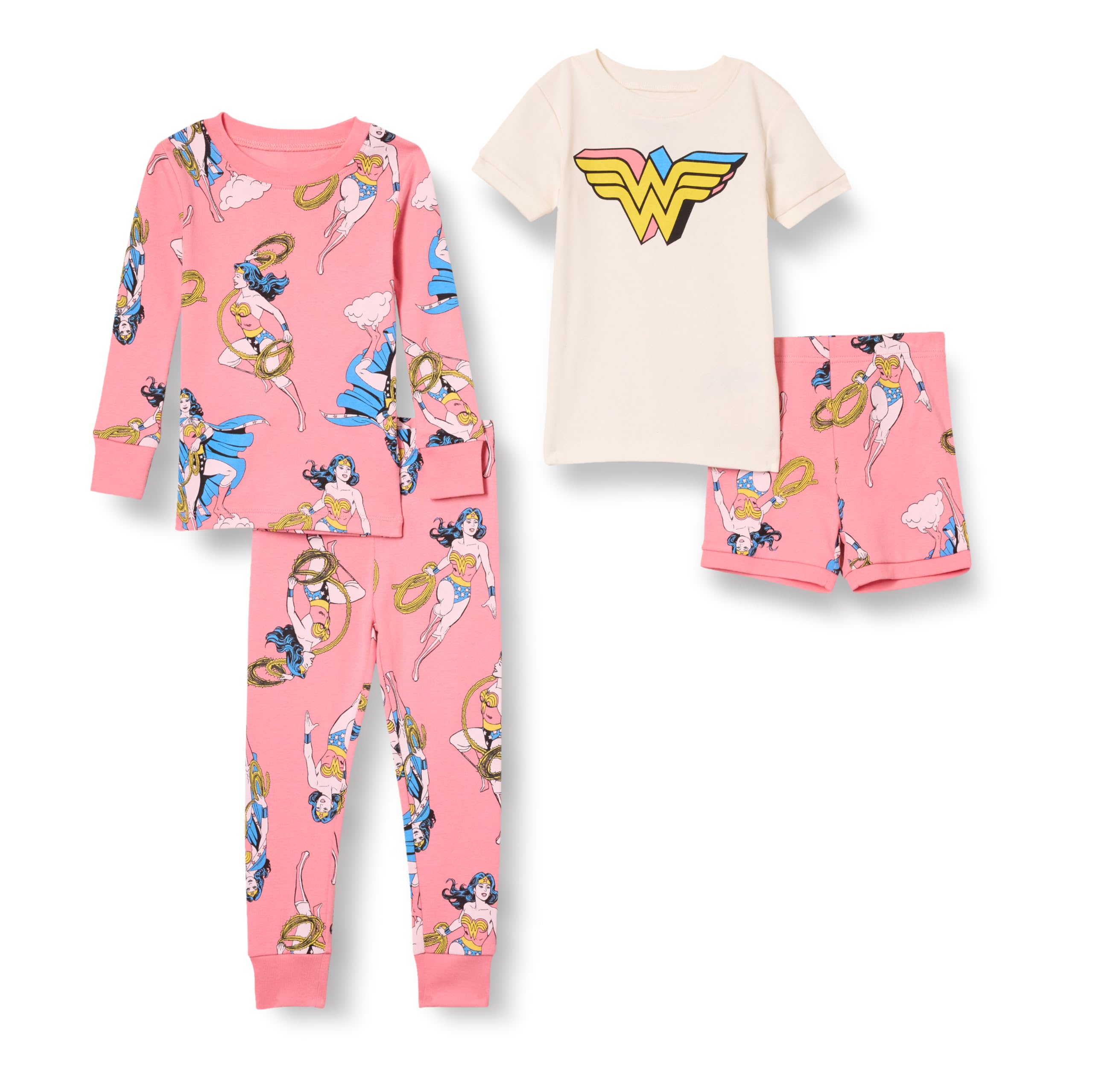 Amazon Essentials Babies, Toddlers and Boys' Snug-Fit Cotton Rib Pajama Sleepwear Sets, Multipacks