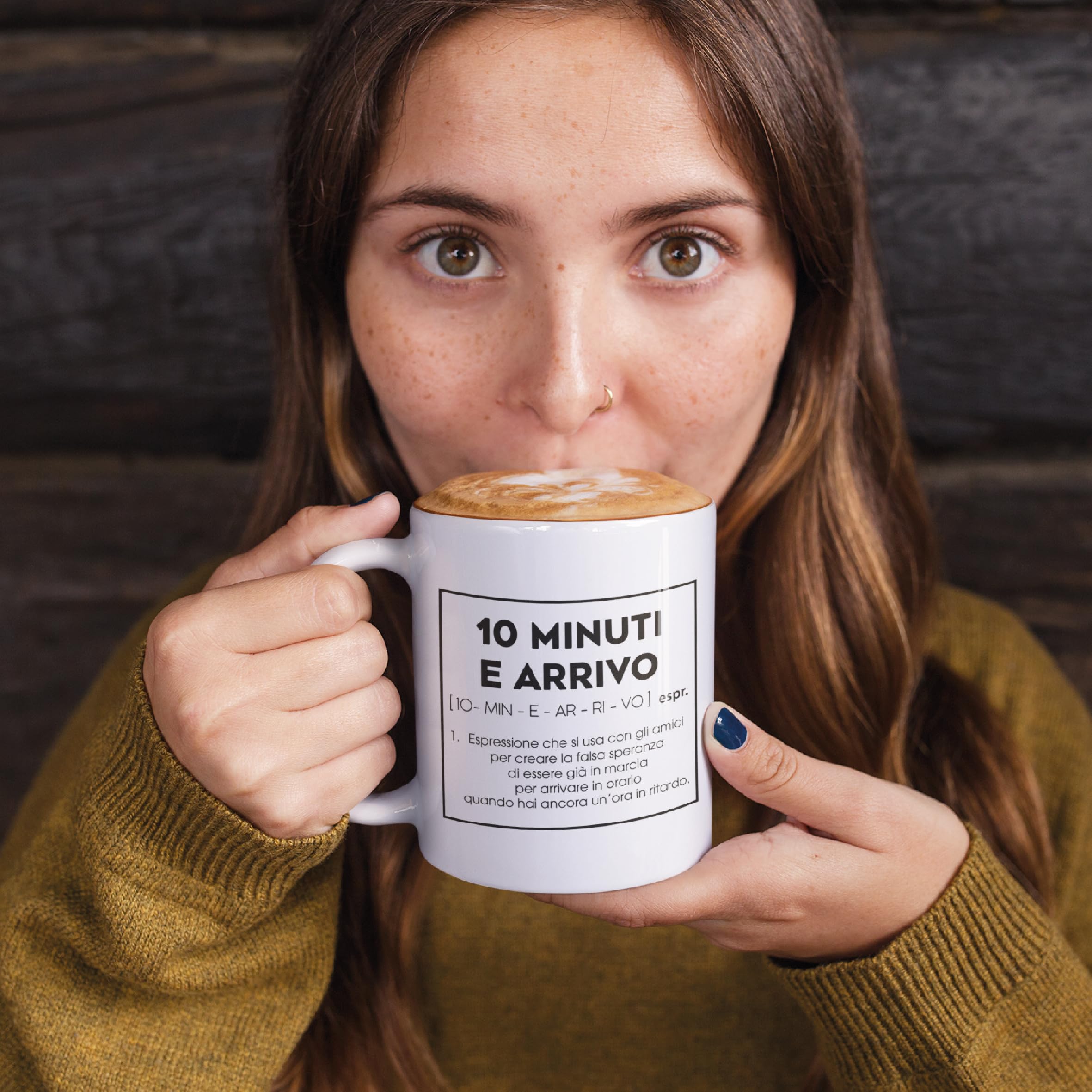 Gesar Tazza Divertente da Ufficio - Tazza " 10 Minuti e Arrivo " - Idee Regali Originali e Divertenti per Uomo e Donna - Tazza regalo di compleanno - Idee regalo di Natale - Frasi Divertenti