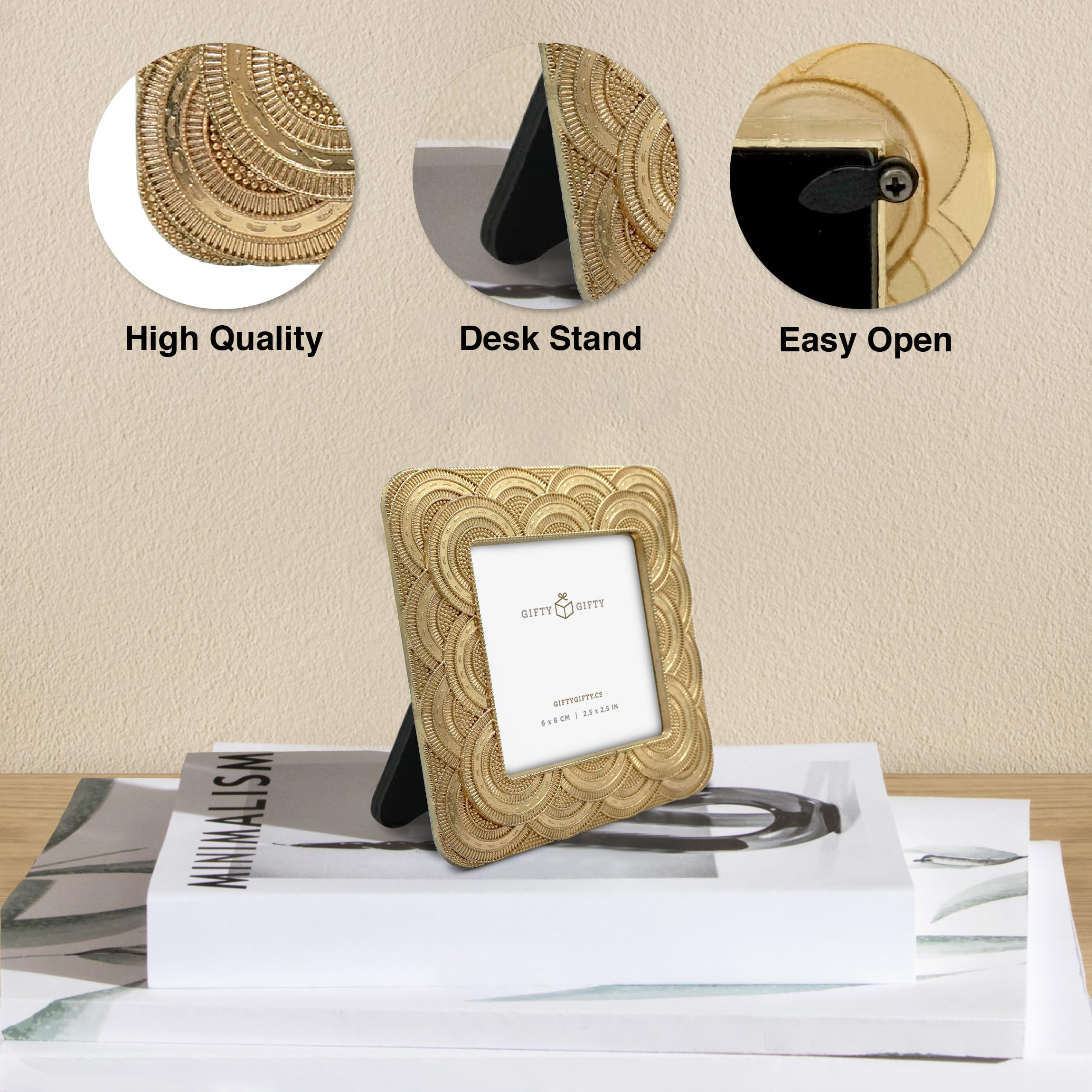 Amazon.com - GIFTY GIFTY Classic Gold 1920s Mini Frame Set/Set of