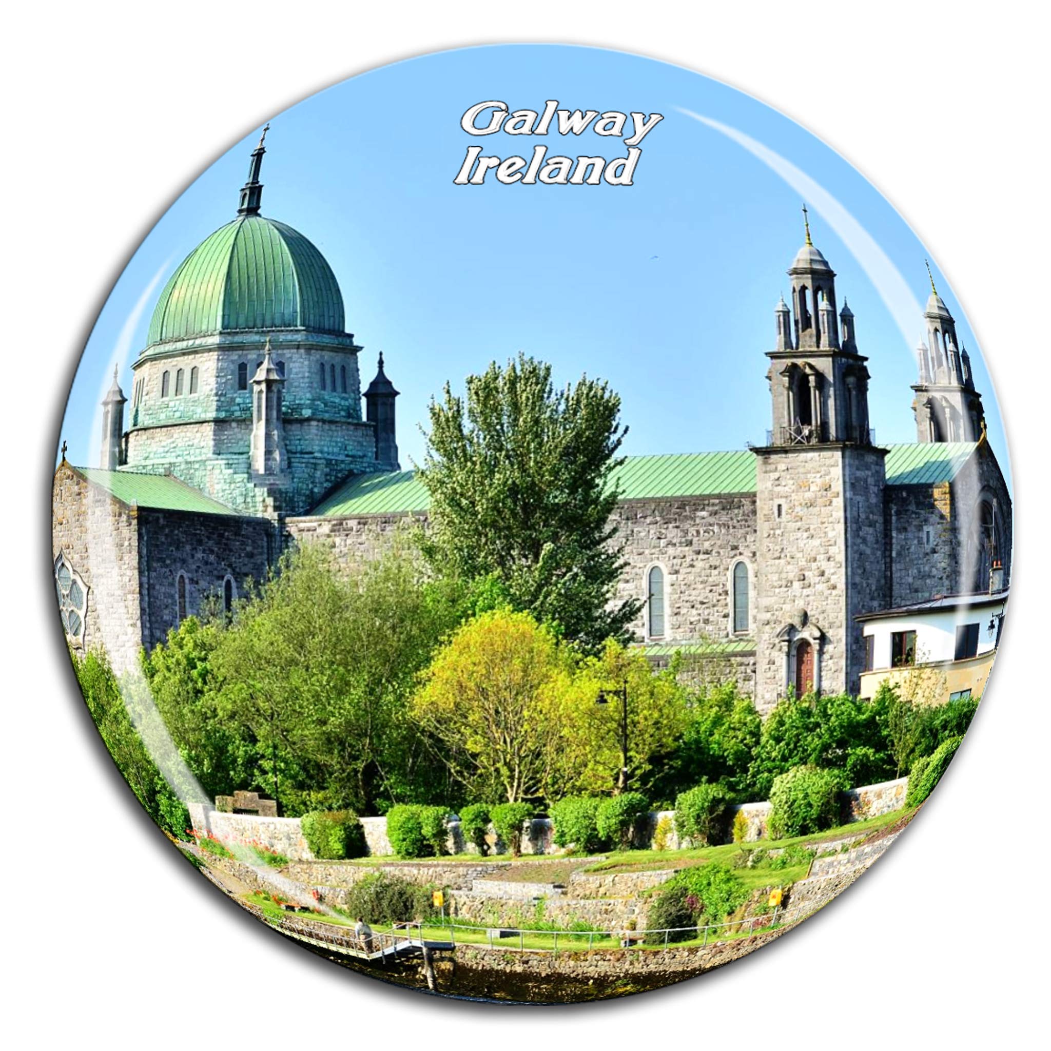 Weekino Galway Cathedral Ireland Fridge Magnet 3D Crystal Glass Tourist City Travel Souvenir Collection Gift Strong Refrigerator Sticker