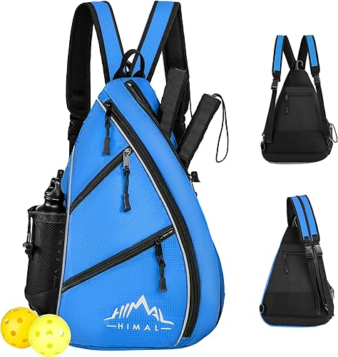 Miniatura 8 de Himal - Bolsa de pickleball ajustable, tenis, bolsa de raqueta, mochila de pickleball con soporte para botella de agua para hombres