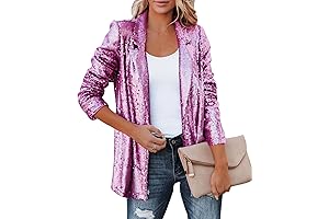 Sparkling Sequin Slim Blazer: Shimmering Elegance for Nights Out