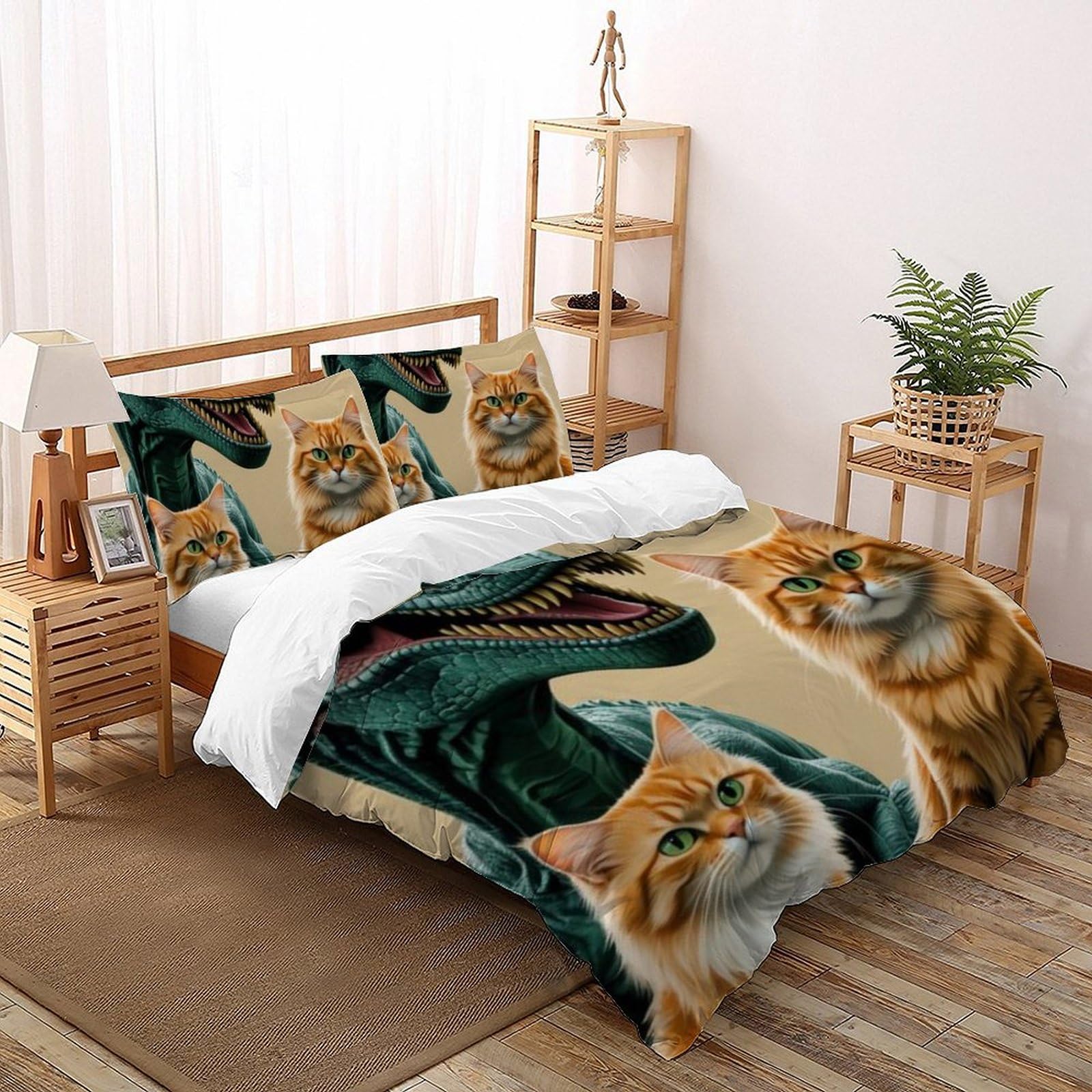 Housse de couette 220x240cm motif animaux 3D pour la chambre des enfants