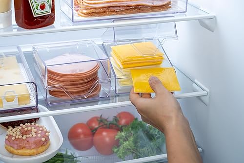 Miniatura 3 de Pikanty - Soporte para queso en rodajas americano, contenedor de almacenamiento para refrigerador  Fabricado en Estados Unidos