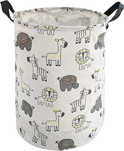 VAIVUSTO Cesta pequeña para la ropa sucia, de lona impermeable, cesta para la ropa sucia, linda caricatura, para la habitación de los niños,