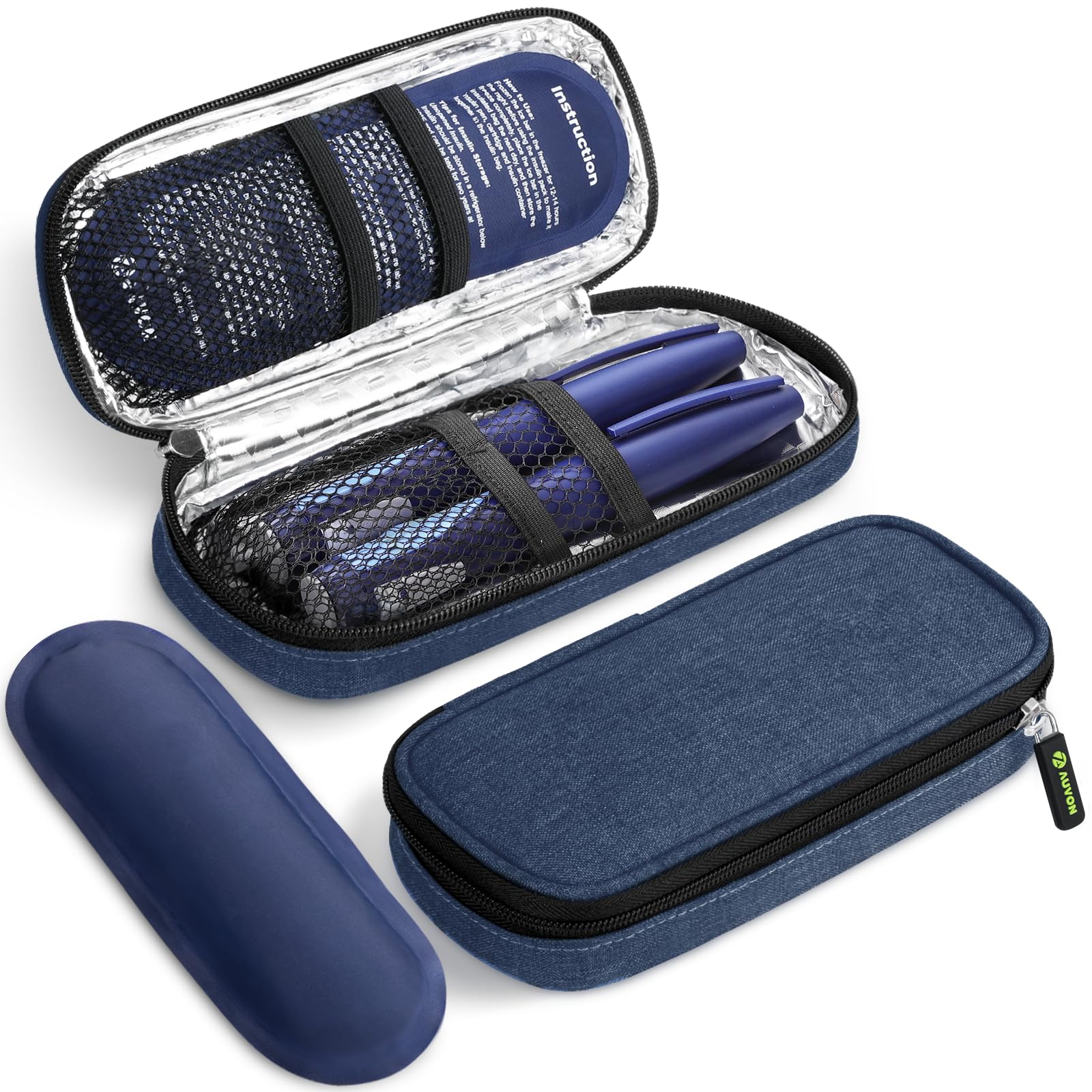 AUVON Lightweight Insulin Cooler Travel Case, 3-Layer Thickened Insulation