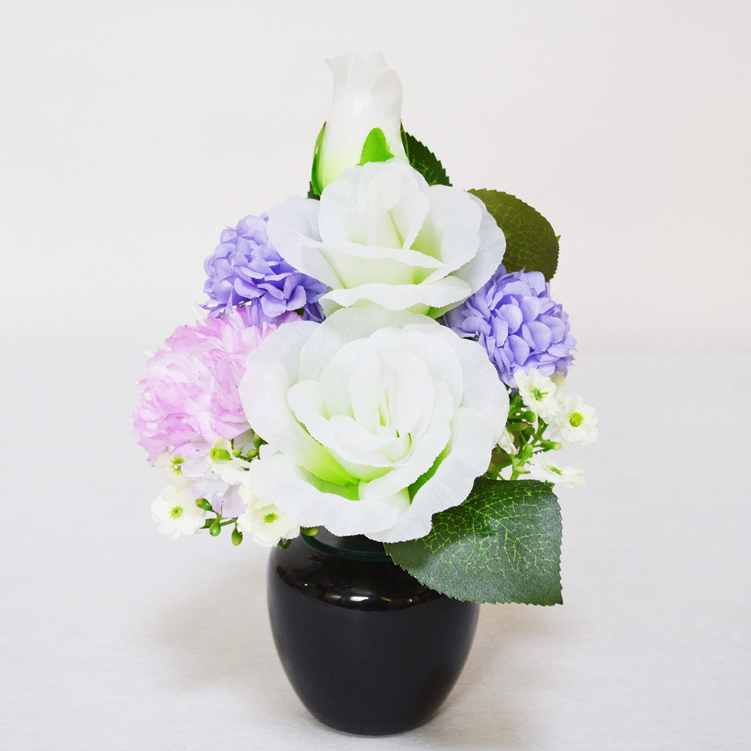 Amazon｜グランドルミナス 白薔薇／インテリア／花／飾り／LED／献花