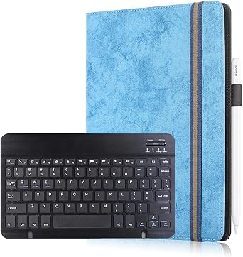 Teclast P50 AI Case, Teclast P50 AI Keyboard TCZM 9-11 Inch Universal Tablet Case, Angle Adjustable, Fixed Corners, Pen Storage, Stand Function, Bluetooth Keyboard, Detachable Keyboard Case, Full