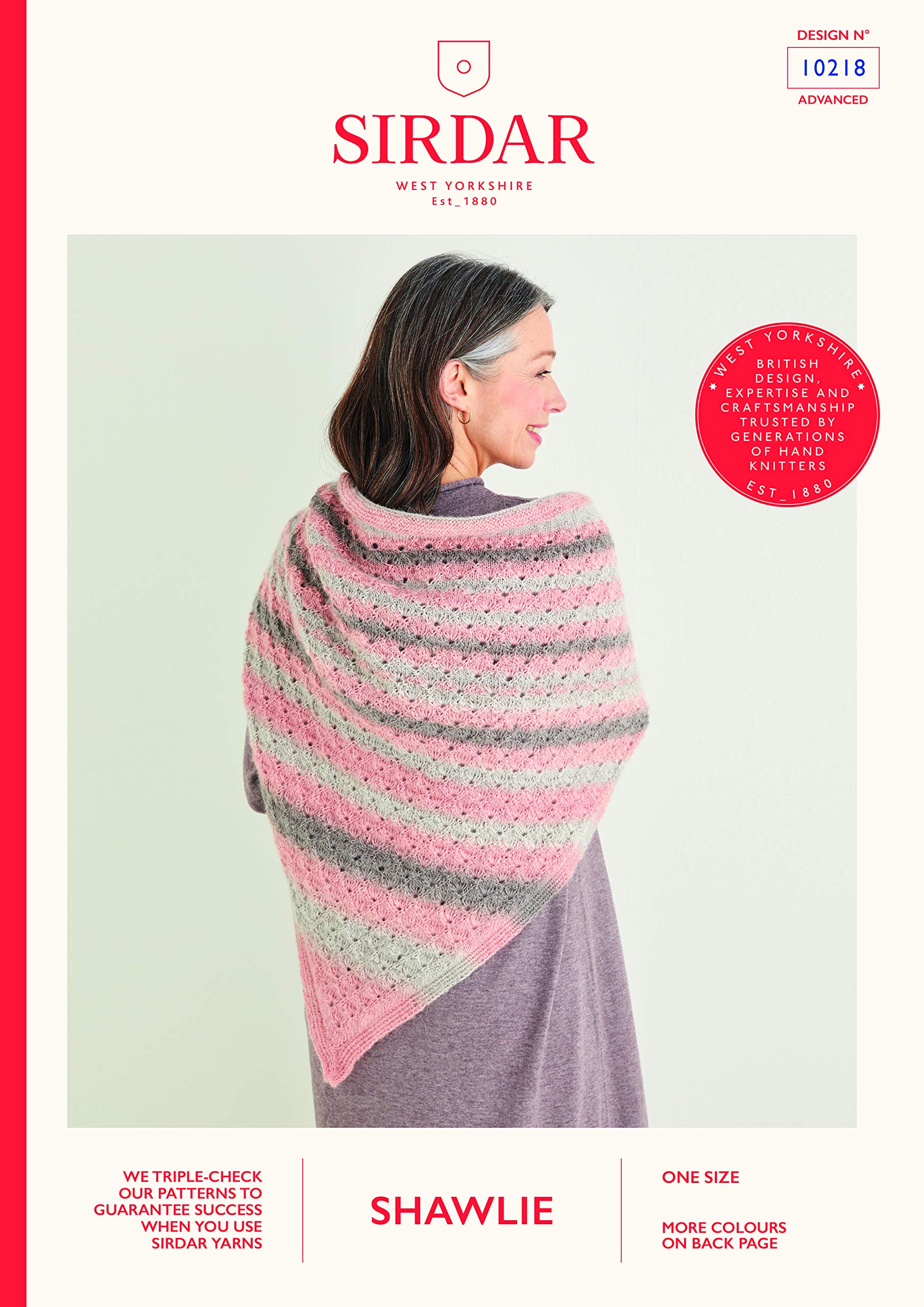 Sirdar Shawlie Lacey Yarn Knitting Pattern Booklet - 10218 Shawl