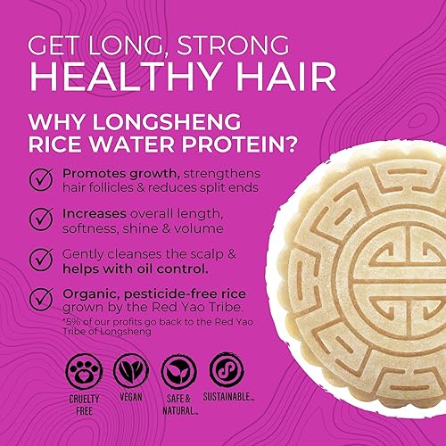 Miniatura 2 de VIORI Terrace Garden barra de champú hecha a mano con agua de arroz y agentes naturales sin residuos sulfatos parabenos crueldad o ftalatos pH