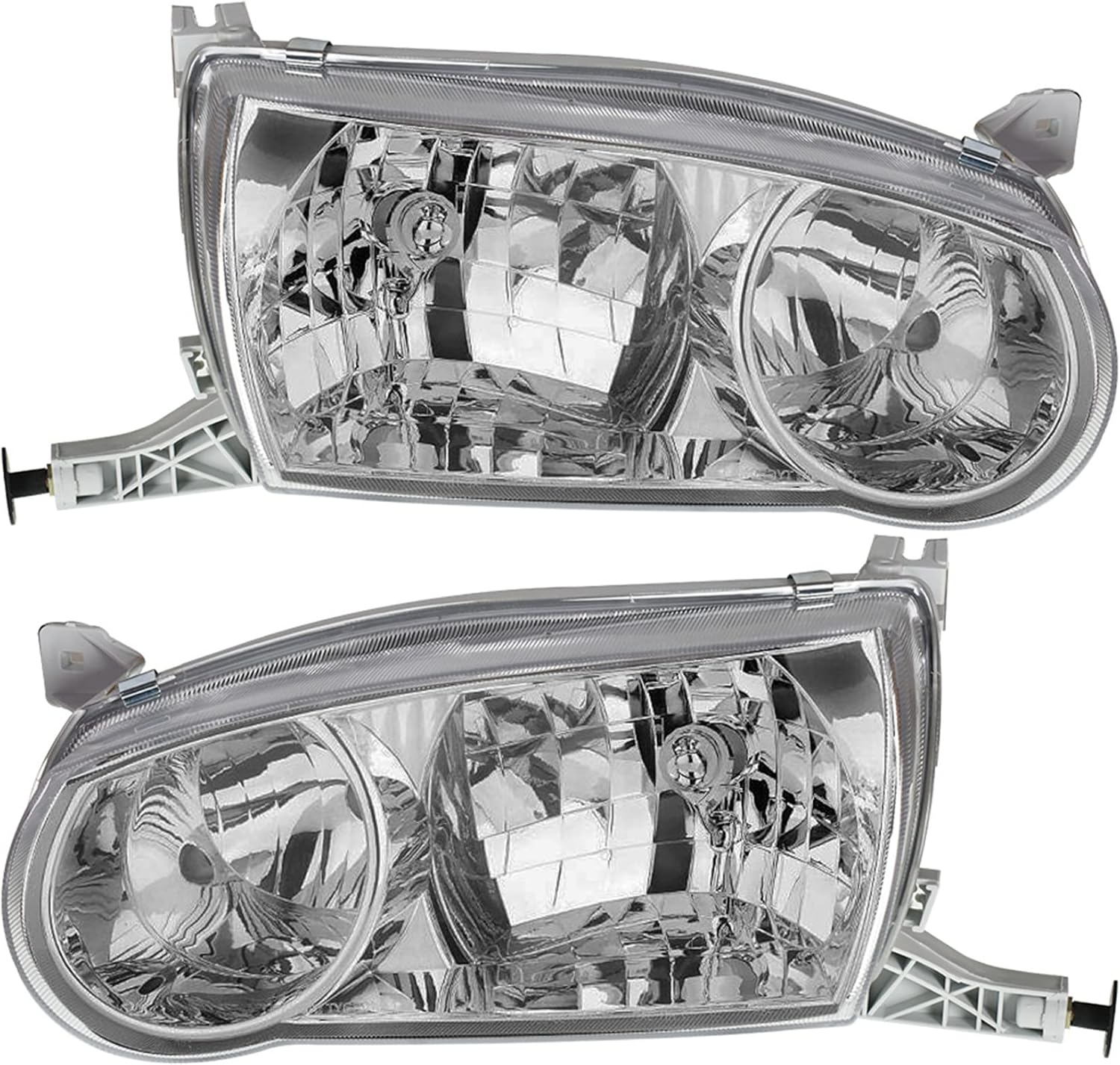 TO2502133 TO2503133 Clear Lens Driver and Passenger Side Headlamps Headlight Assembly Replacement for 2001-2002 Corolla with Corner Signal Lamp
