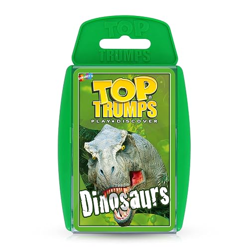 Top Trumps Dinosaurs Classics Card Game, Discover facts in this educational packed game including the killer rating for a Tyrannosaurus Rex, gift for ages 6 plus
