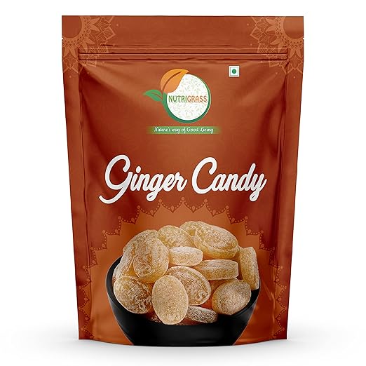 NUTRIGRASS Dried Ginger Candy, Sweet & Chatpata Candy Adrak Flavoured 400gm Amazon.in Grocery
