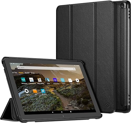 Fintie - Funda para tablet Tienda Fire HD 10 y Fire HD 10 Plus (solo compatible con versión 11 generación 2021)  ultra ligera y delgada con soporte