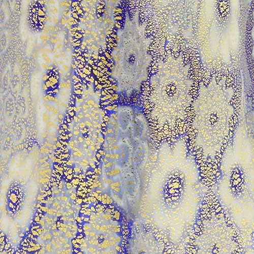 Miniatura 4 de GlassOfVenice - Colcha dorada de cristal de Murano Campana Millefiori azul