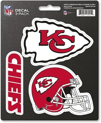 FANMATS NFL Unisex-Adult NFL 3 Piece Decal Set