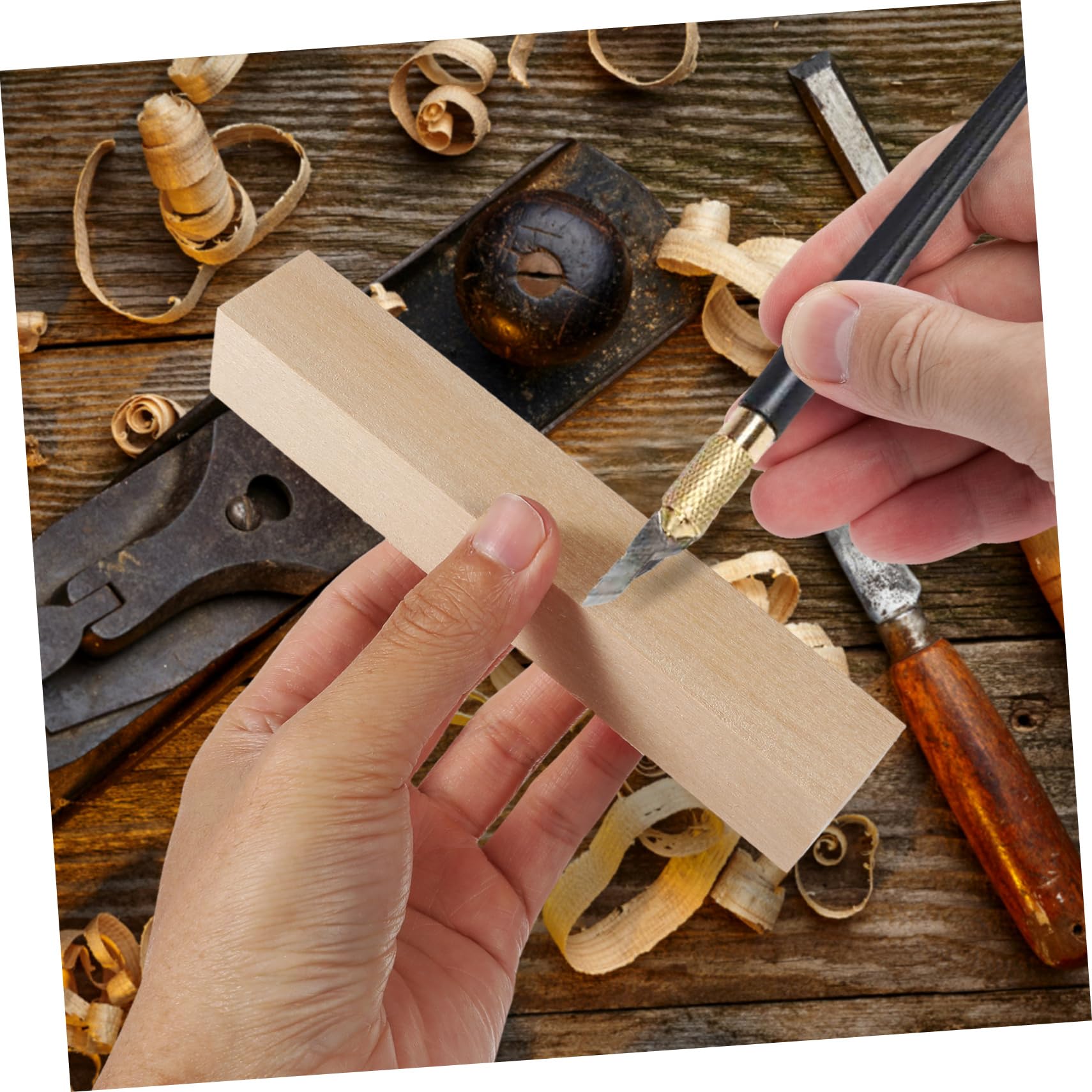 16piezas Varillas Cuadradas De Madera Natural Sin Terminar Para Manualidades y Proyectos De Bricolaje