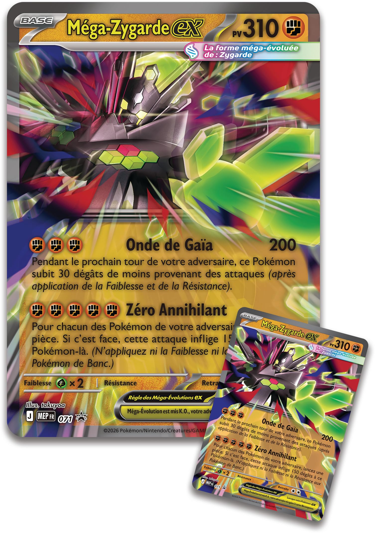Pokémon : Mega-Zygarde-ex Premium-Kollektion (1 Promo-Karte, 1 große lentikuläre Karte, 1 anpassbarer Aufkleber und 8 Boosterpacks