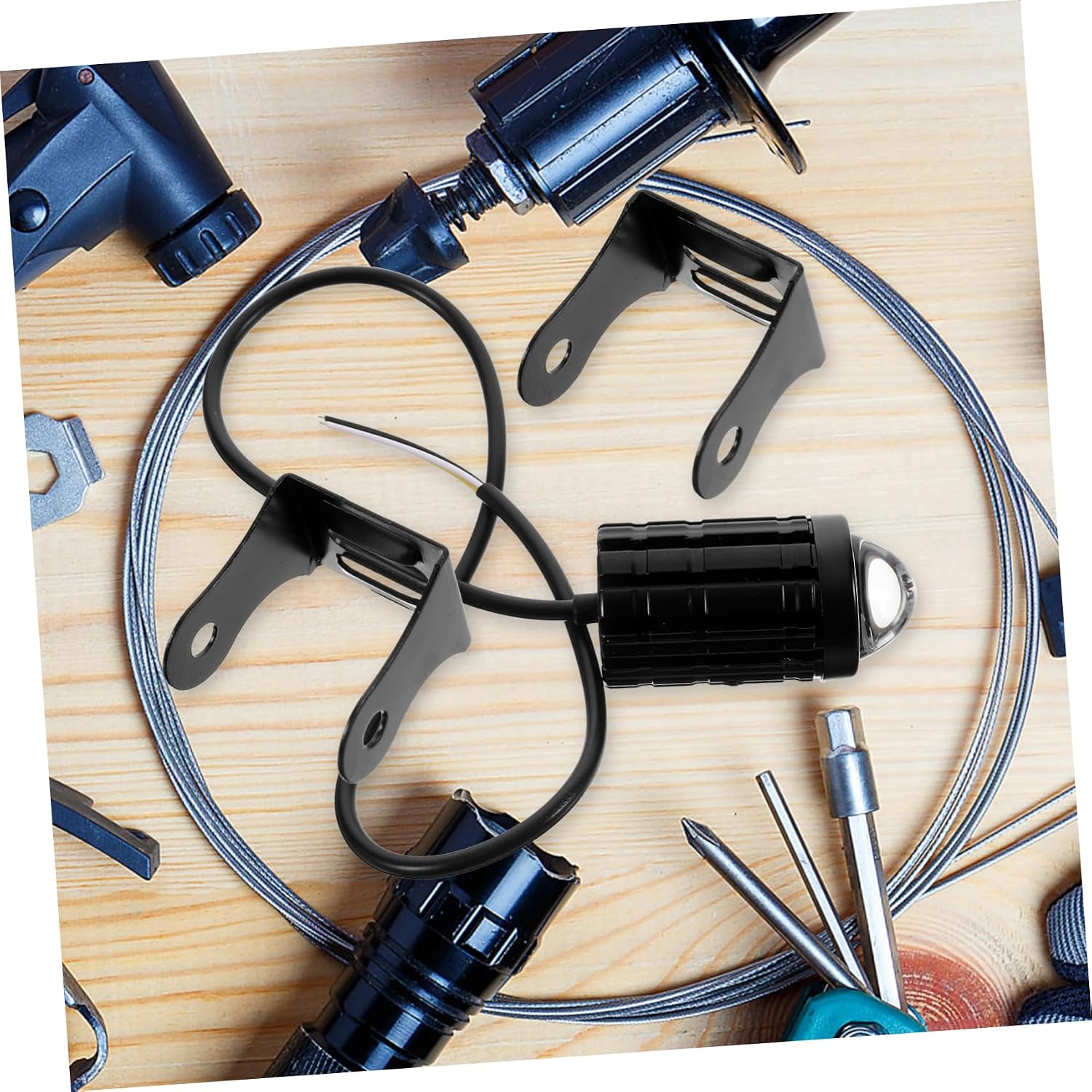 Led Motorcycle Headlight for Bike Rechargeable Running Lights Stylish Design