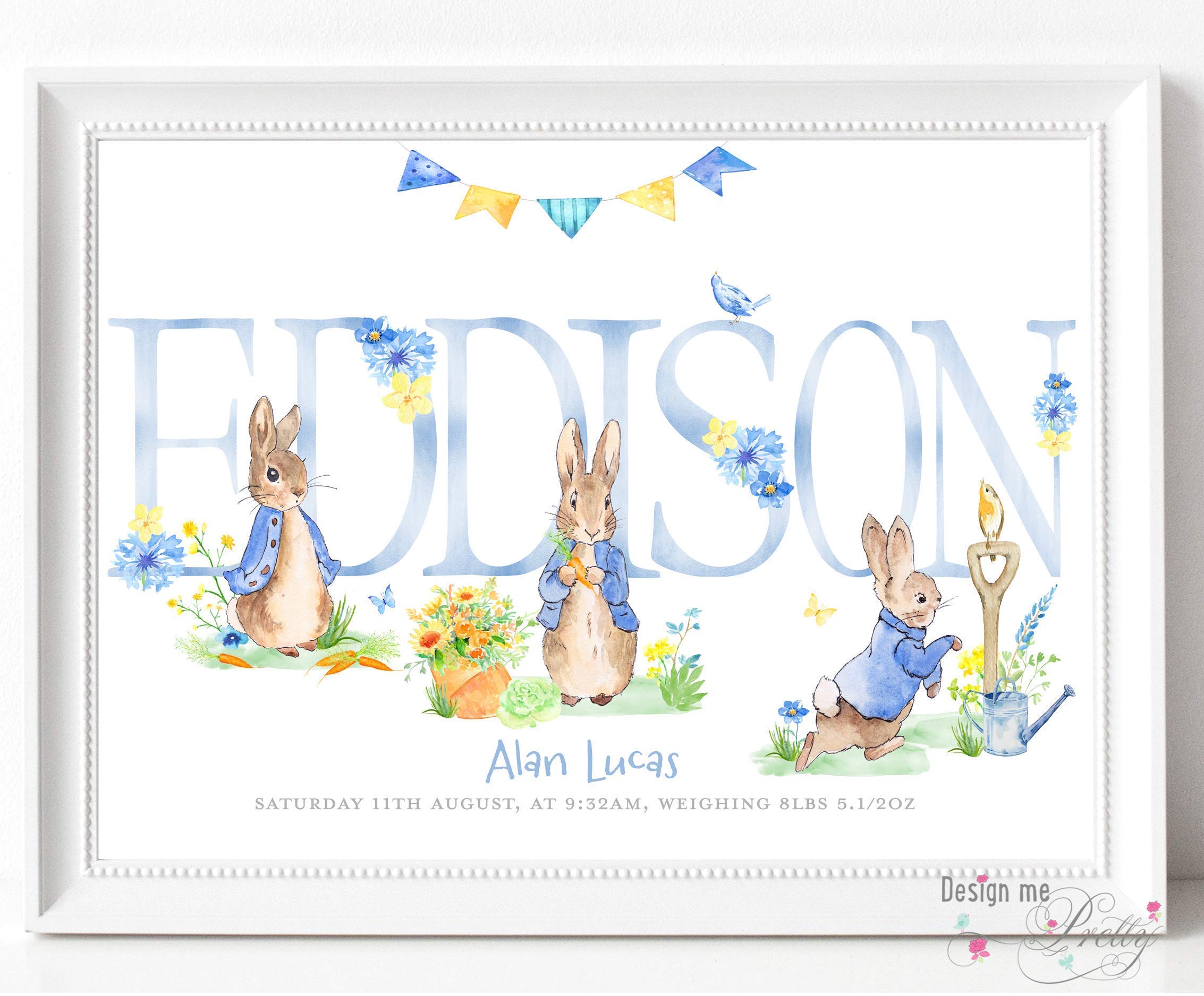 Peter Rabbit Personalised Nursery Print