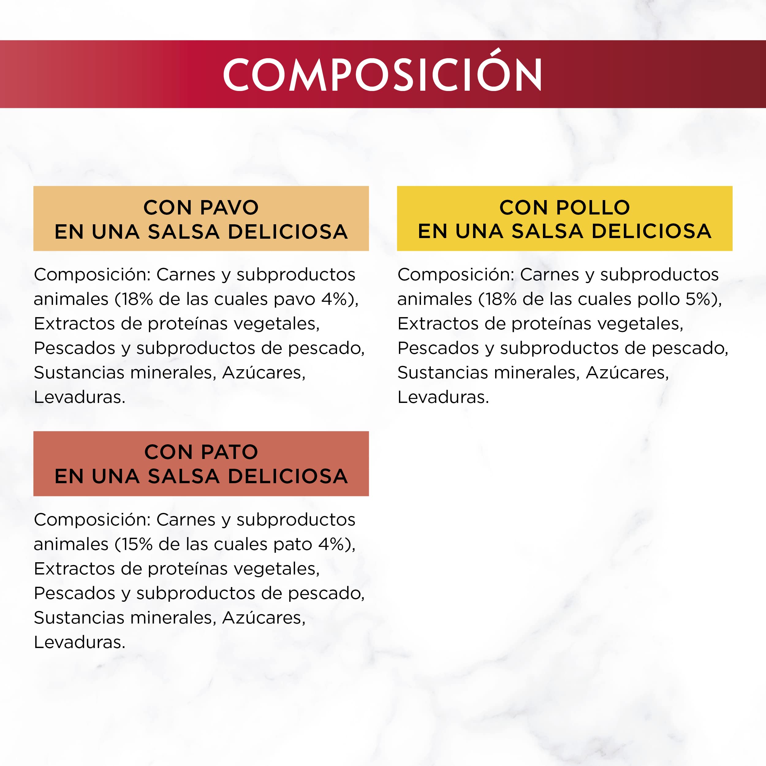 GOURMET Mon Petit, Comida Húmeda para Gato Adulto, Trocitos en Salsa, Surtido de Pavo, Pollo y Pato, 8 Packs de 6 Sobres de 50 g. (48 sobres)
