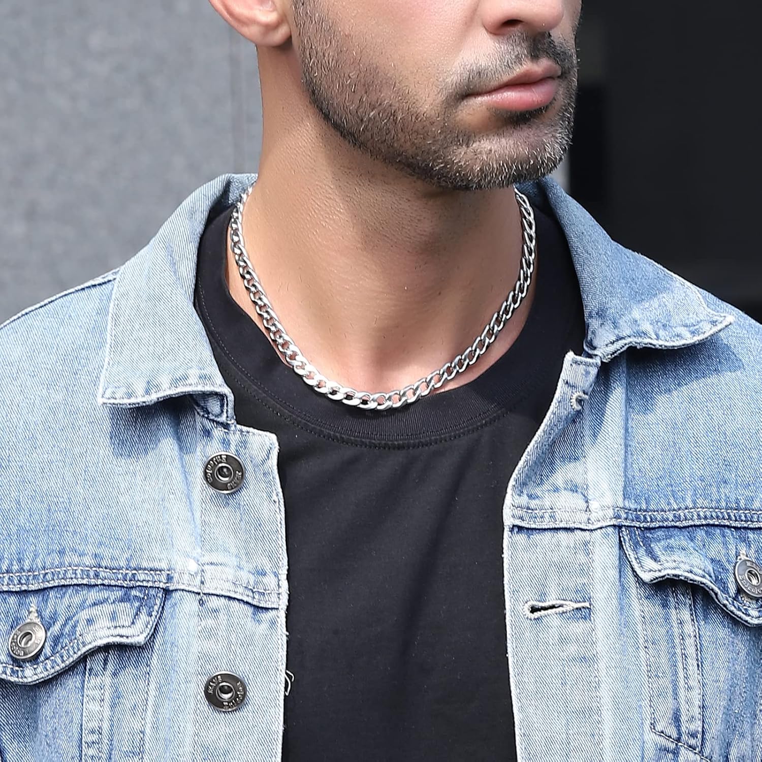 WEDDINEN Cross Necklace for Men Boys, Stainless Steel Layered Cross Pendant Cuban/Figaro Chains Christmas Jewelry Gifts - Image 7