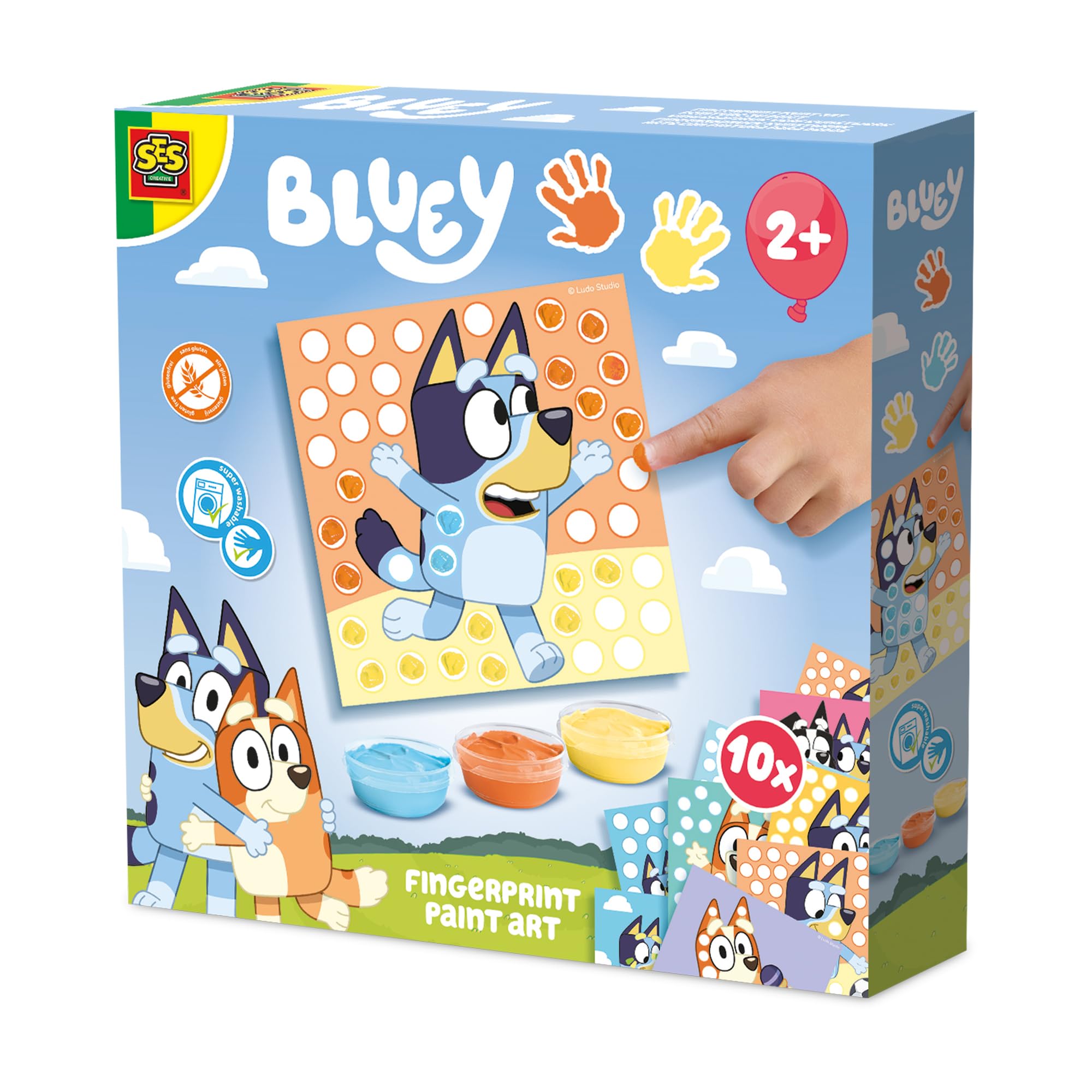 Ses Creative Bluey Fingerprint Paint Art Set