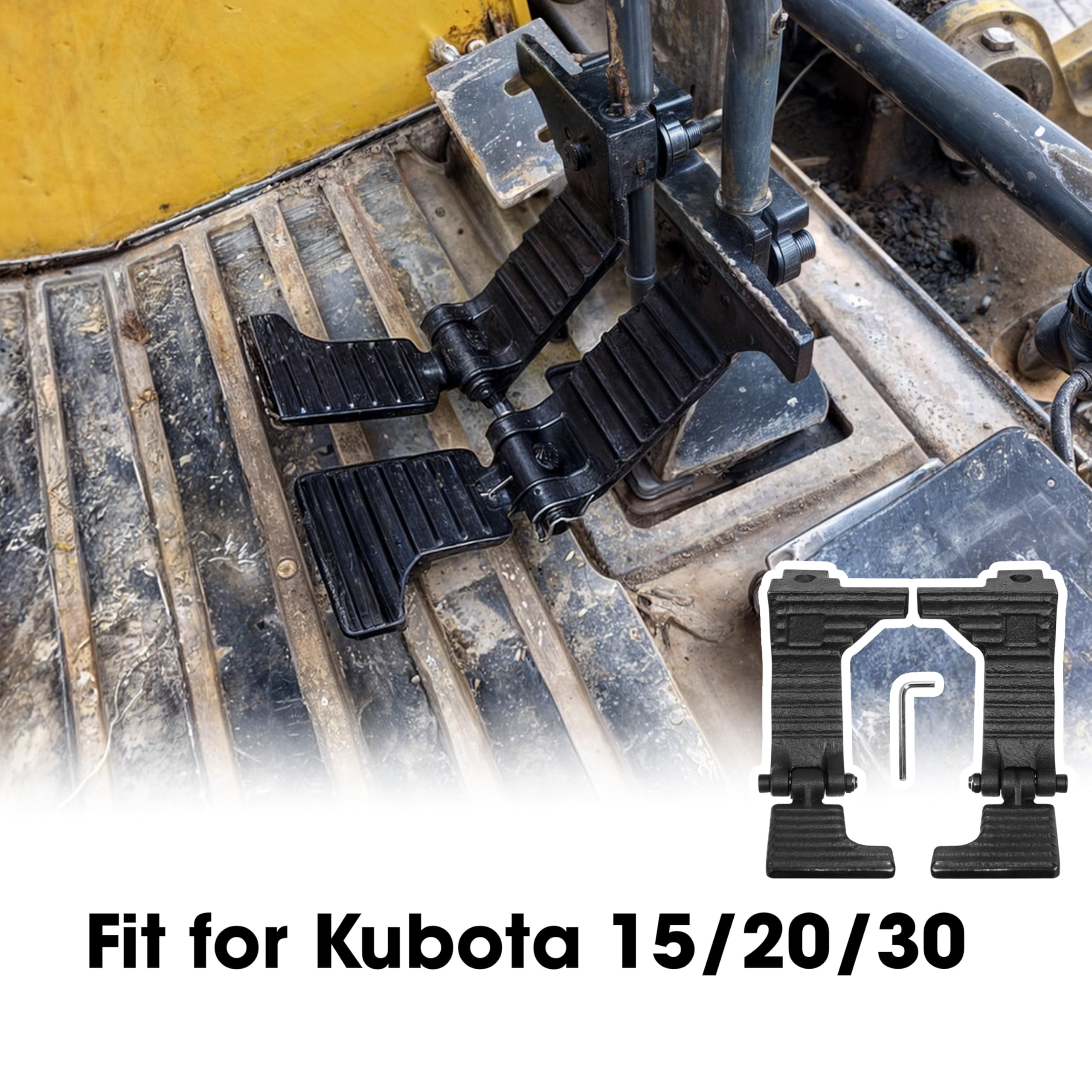 ＯＯＯ　脚部分 Marsrut 2PCS Excavator Foot Pedals Fit for Kubota 15/20/30