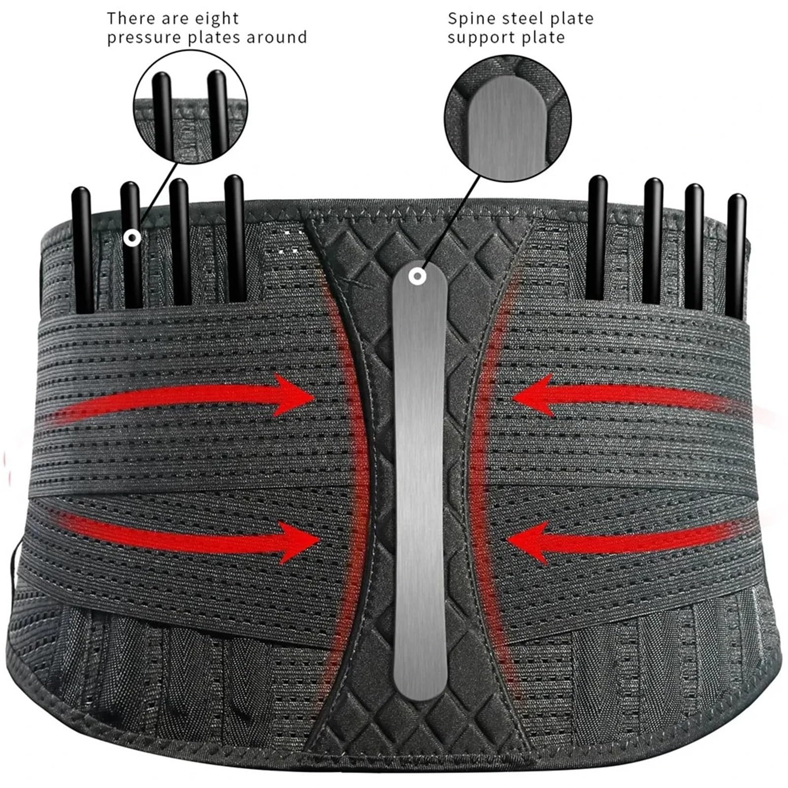 Gewichthebergürtel 1PC Doppel Volle Zurück Lenden Unterstützung Gürtel Taille Orthopädische Korsett Wirbelsäule Dekompression Taille