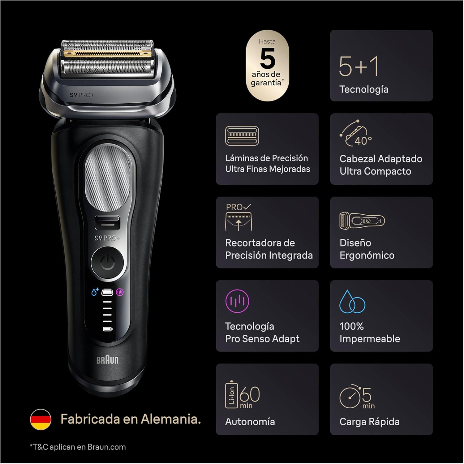 Thumbnail 7 de Braun Series 9 PRO+ 9660CCPS Afeitadora Eléctrica 🪒