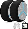 K-Musculo Snow Socks for Tires, Snow Socks Snow Chain for Car SUV Pickup Easy to Use, Ultimate Grip, Washable.100 KM Safely In The Snow2 PACKS KA72