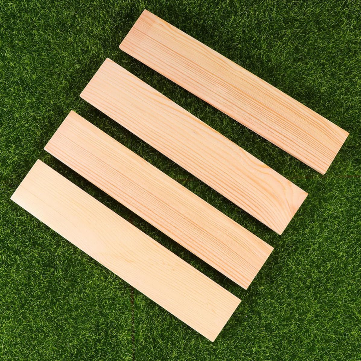 Rectangular Wood Block Set, 10 Piece PP Boards for Craft Home Decor