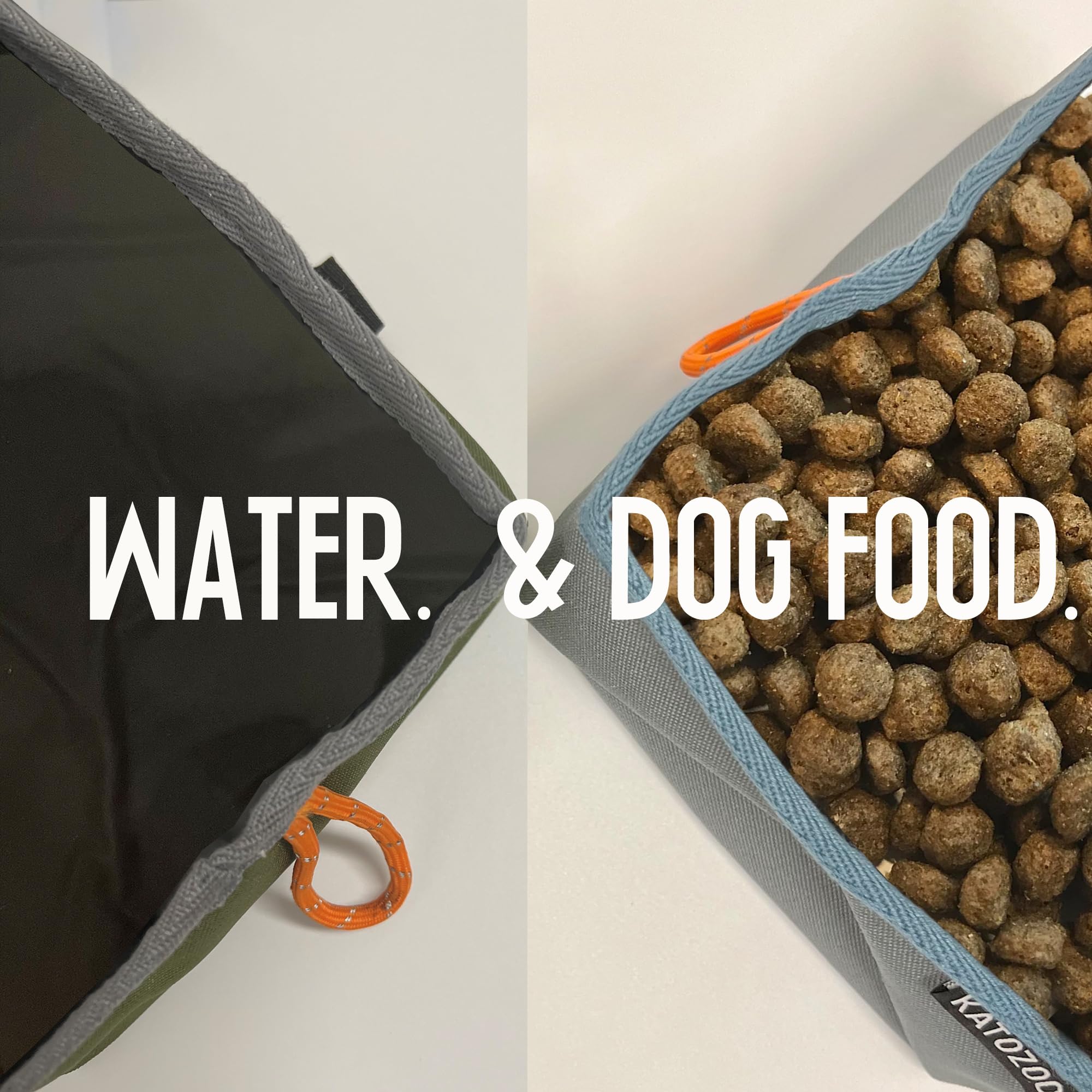 Lot de 2 gamelles de voyage pliables pour chien de 1,700 g pour nourriture et eau