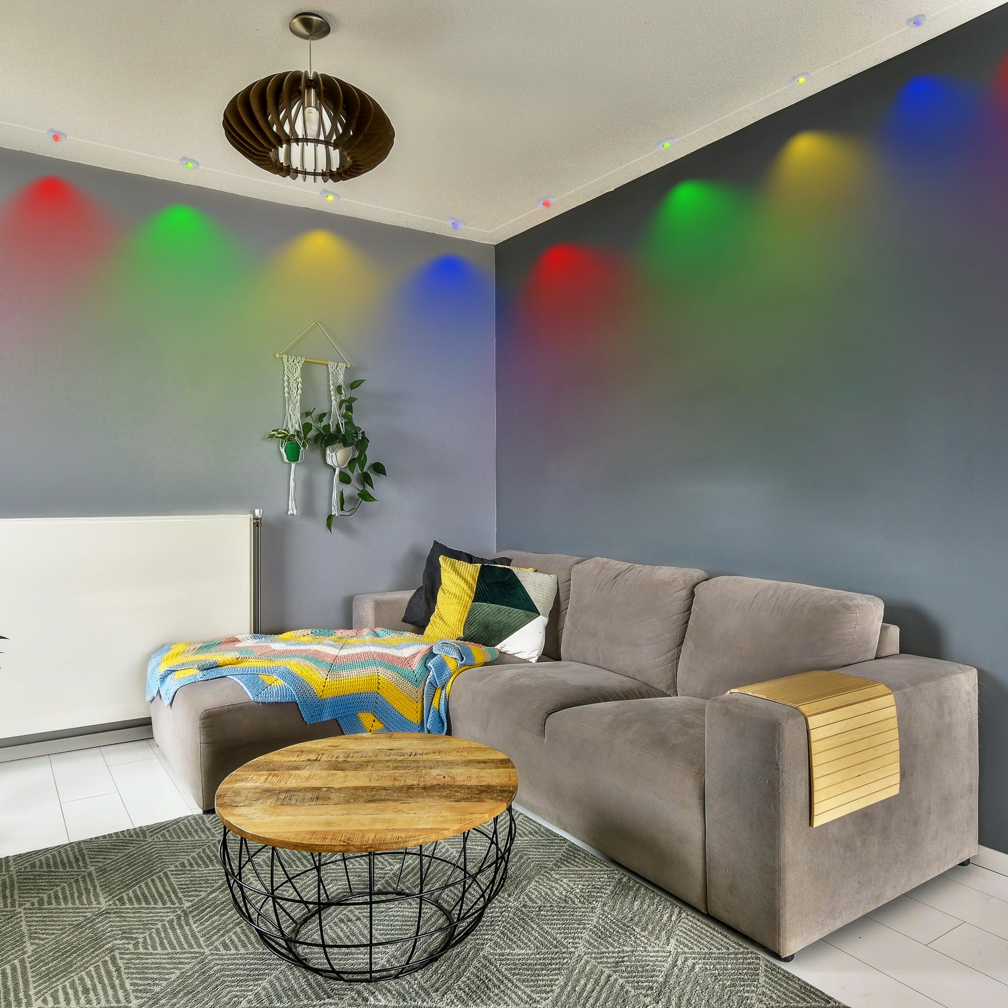 Tacobey Luci di Gronda Natale - 15m 36 LED Catena LuminosaMulticolore con Telecomando, 8 Modalità, Impermeabile, Timer, Collegabile Luci di Gronda Natalizie da Esterno ed Interno