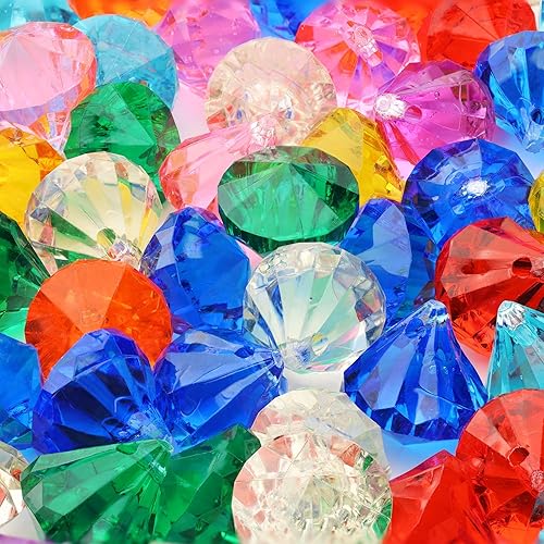 Miniatura 6 de Entervending Gemas acrílicas  Relleno de jarrón acrílico de diamantes grandes  Cuentas de diamante  10.58oz  Piedras preciosas de plástico de