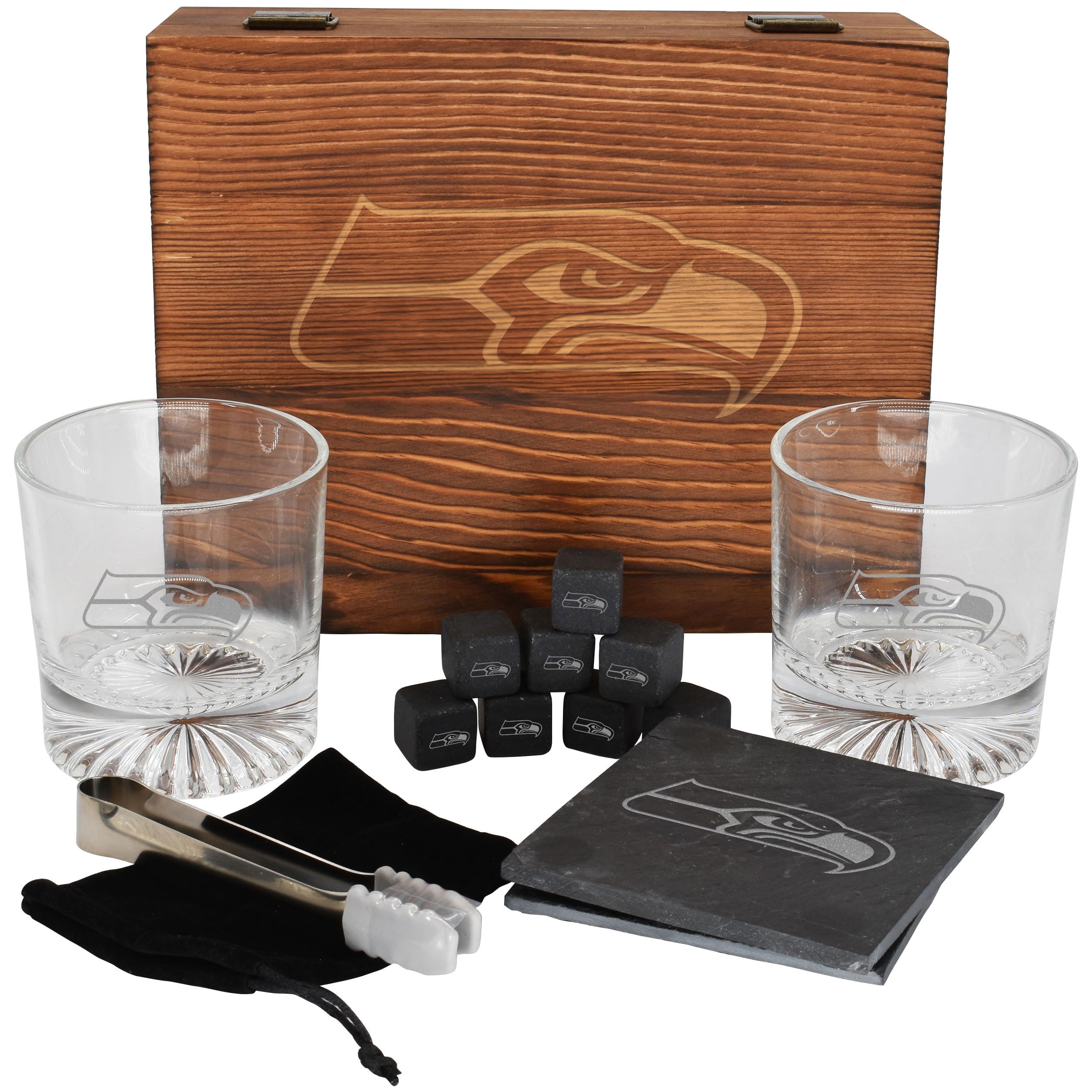 Amazon.com | The Memory Company Licensed NFL Wood Boxed Drinkware