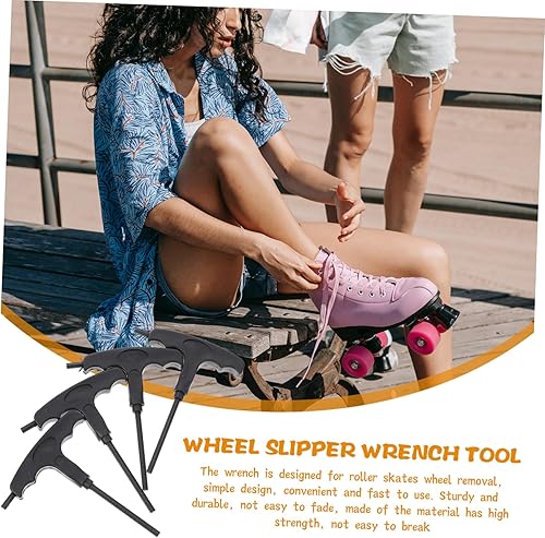Miniatura 9 de VANZACK 4 unids Roller Roller Skate Llave Herramientas de mano Herramienta de eliminación de rodamientos Unidad portátil Herramienta de patinaje