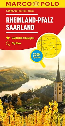 MARCO POLO Regionalkarte Deutschland 10 Rheinland-Pfalz, Saarland 1:200.000: Wegenkaart Schaal 1 : 200.000