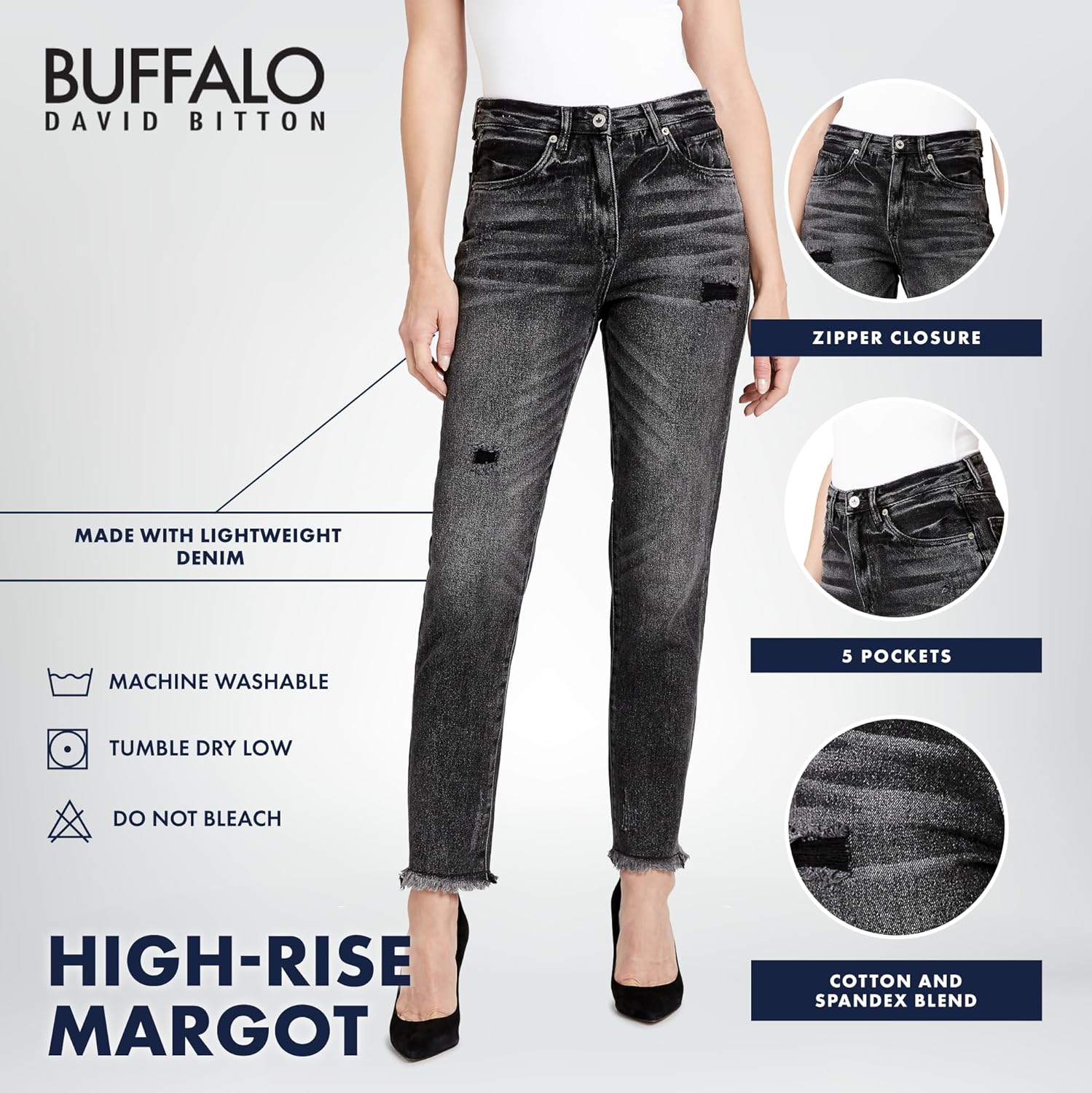 Buffalo David Bitton Womens Margot Mom Jeans - Image 4