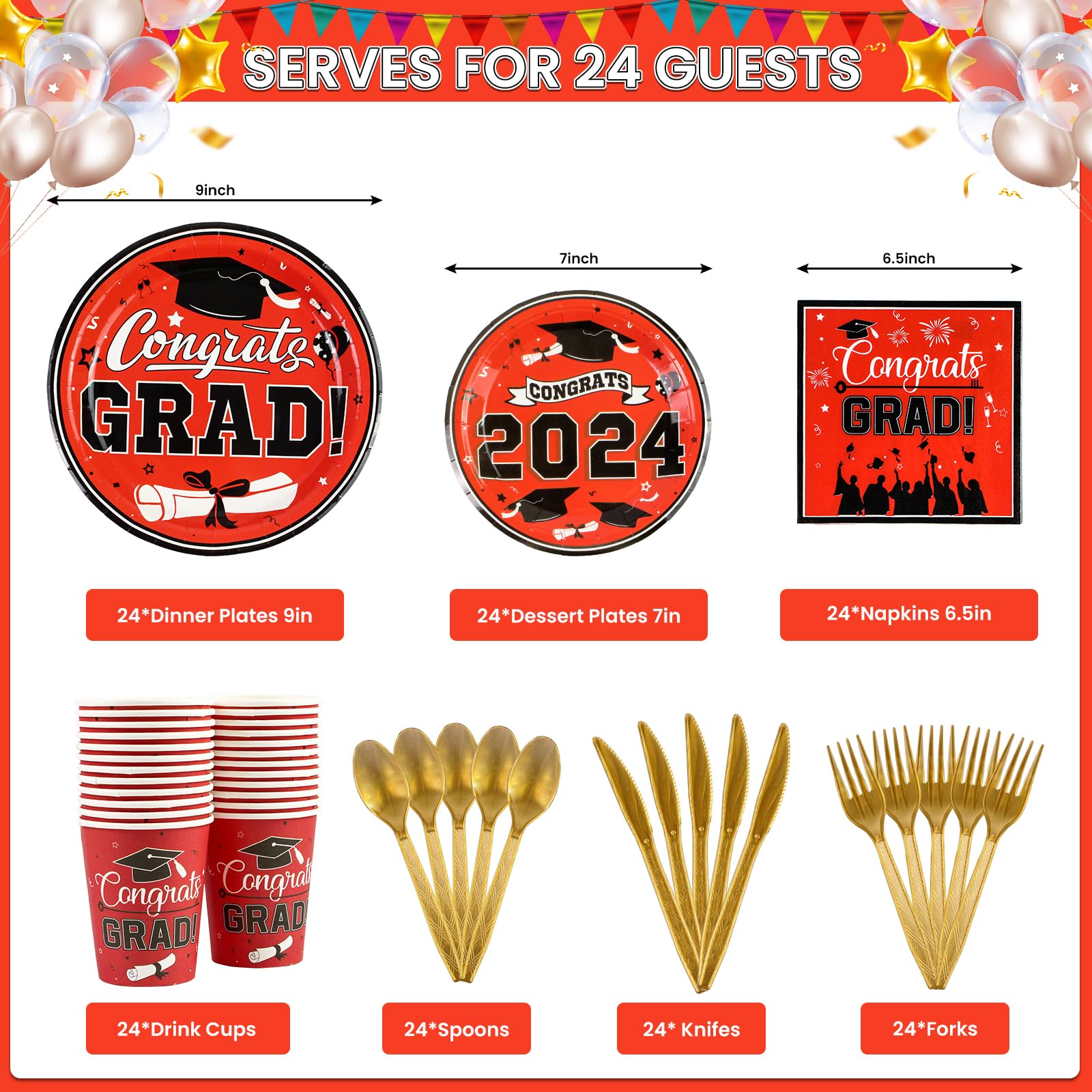 Grad Plate Snapklik.com : BOKFJBP Graduation Party Supplies, Congrats Grad Plates ...