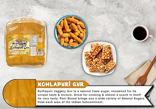 Miniatura 42 de Rani Kolhapuri Gur (Jaggery) 11.0 lbs (11 libras) ~ Azúcar de caña sin refinar, sin color añadido, apto para gluten, vegano, sin OMG, sin sal ni