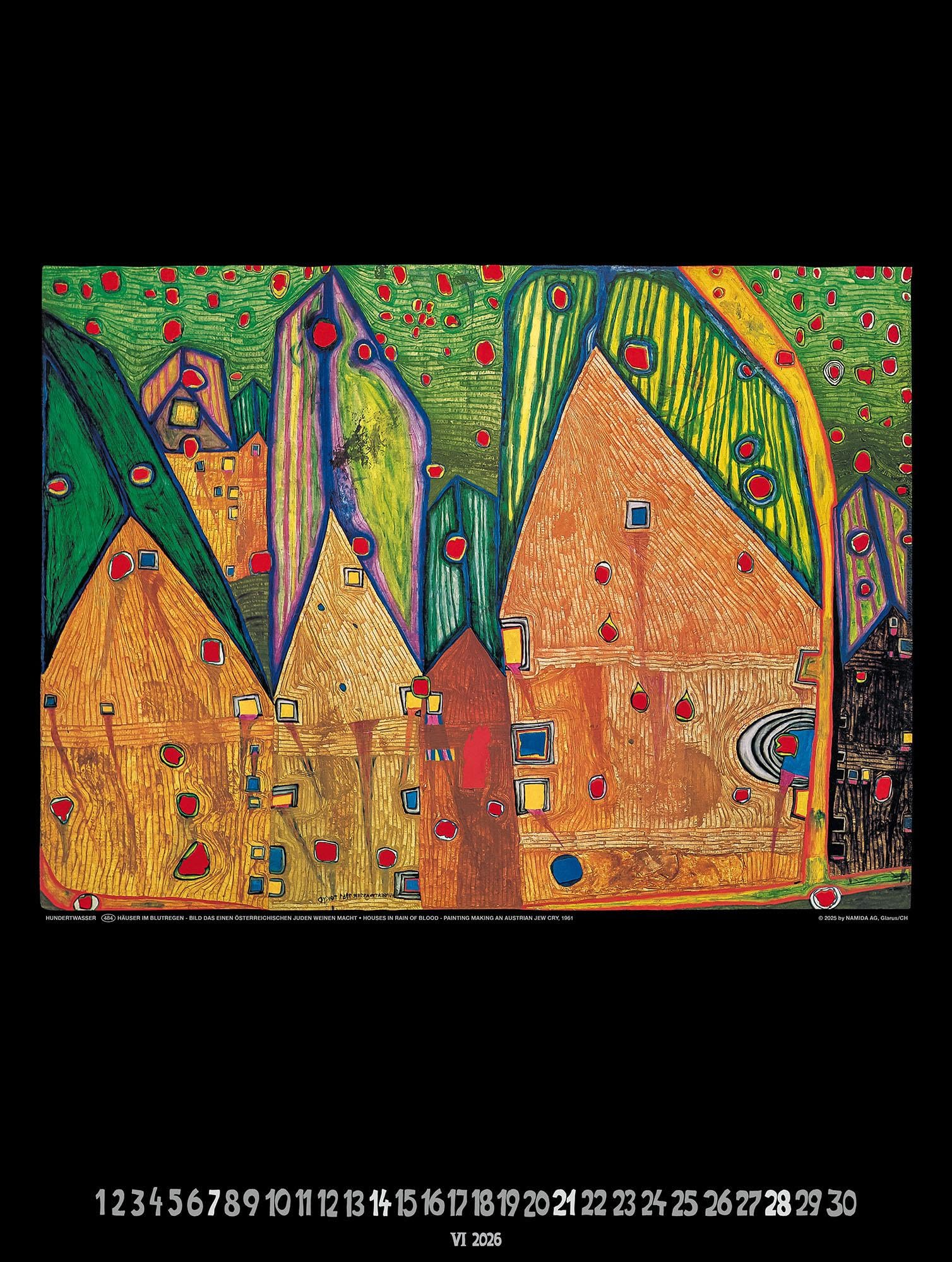 Großer Hundertwasser Art Calendar 2026: Limited Collectors Edition