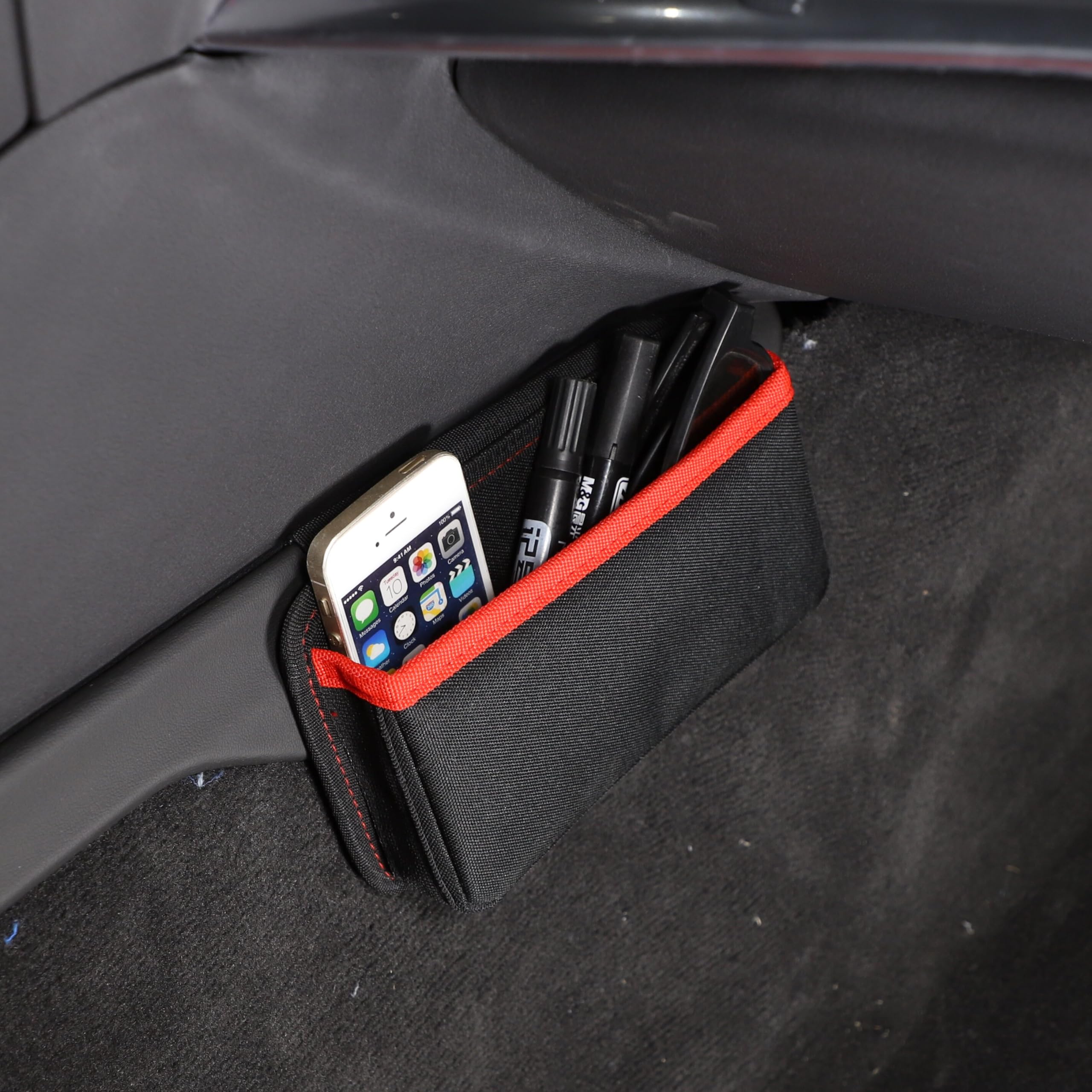 TOYCIDFG Center Console Organizer Storage Box Cell Phone Pocket for Chevrolet Corvette C8 Coupe Stingray Z06 2020-2025, Sunglasses Holder Key Card