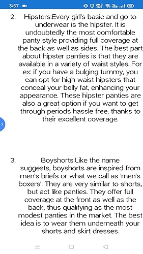 Different Types Of Panties