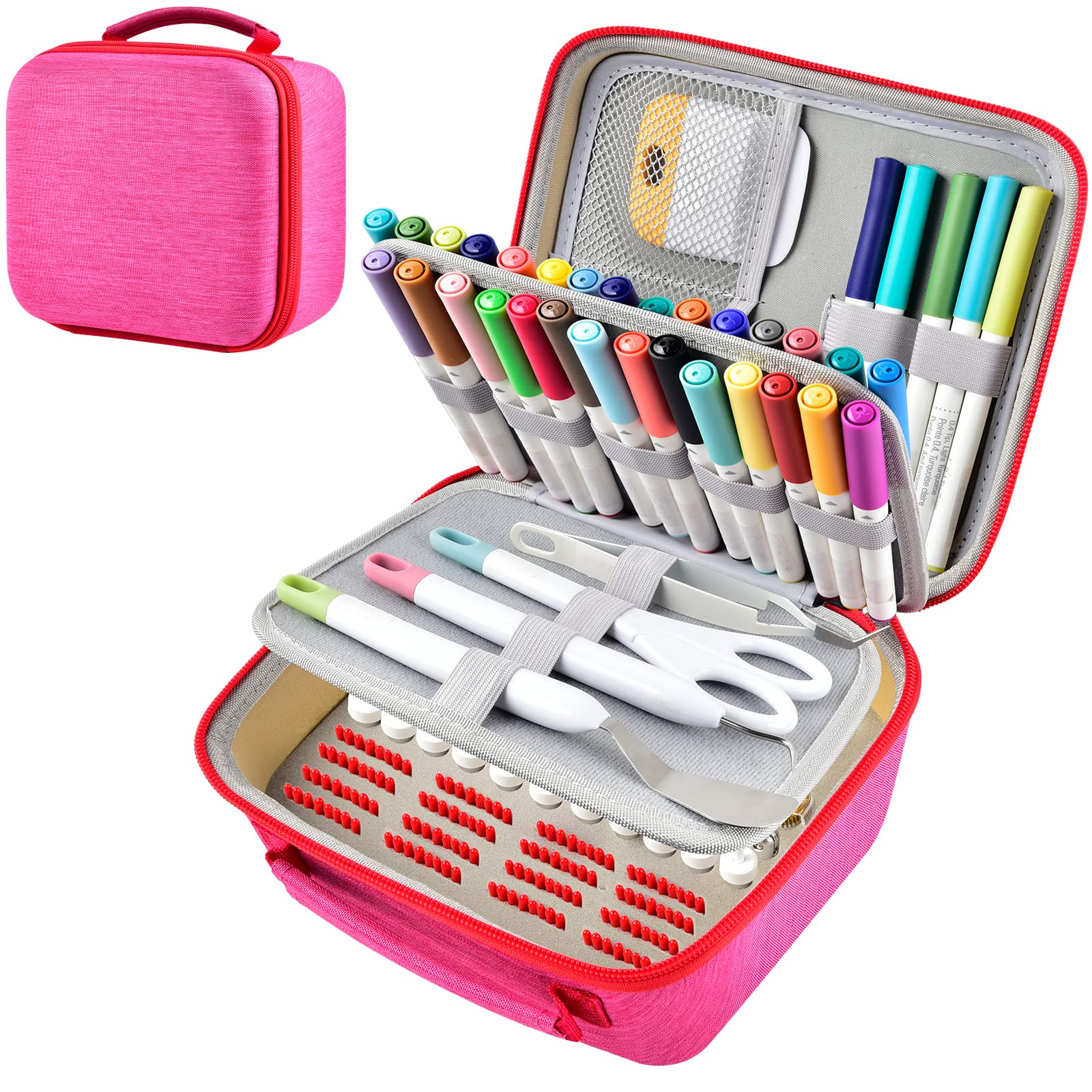 Tool Organizer Case for Cricut Supplies, Housings, Tips, Blades Accessory and Kit, Portable Basic Tools Storage Home Decor DIY Holder Carrying Bag for Pen Set and Accessories (Box Only)