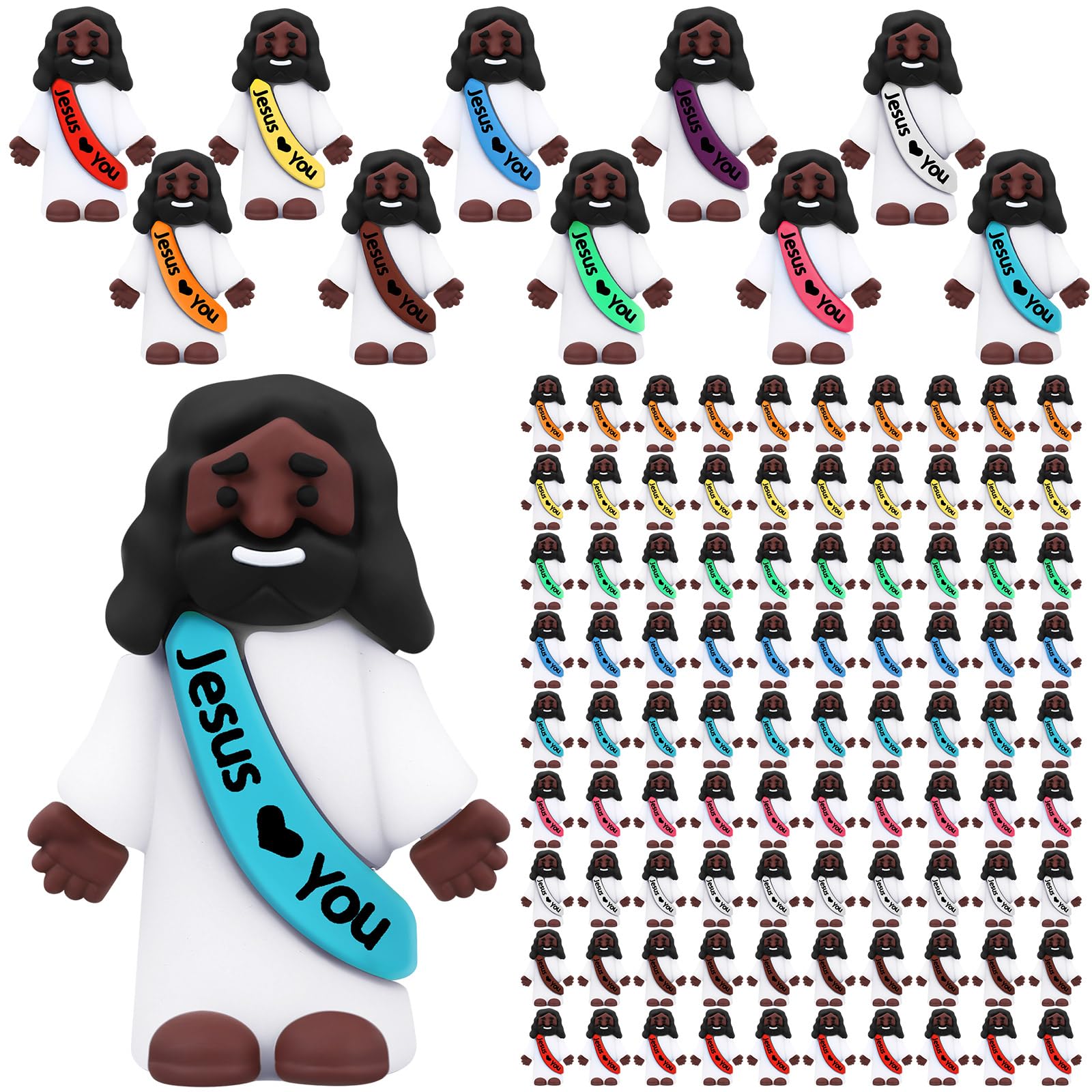 Amazon.com: Bememo 100 Pcs Mini Black Jesus Little Black Jesus