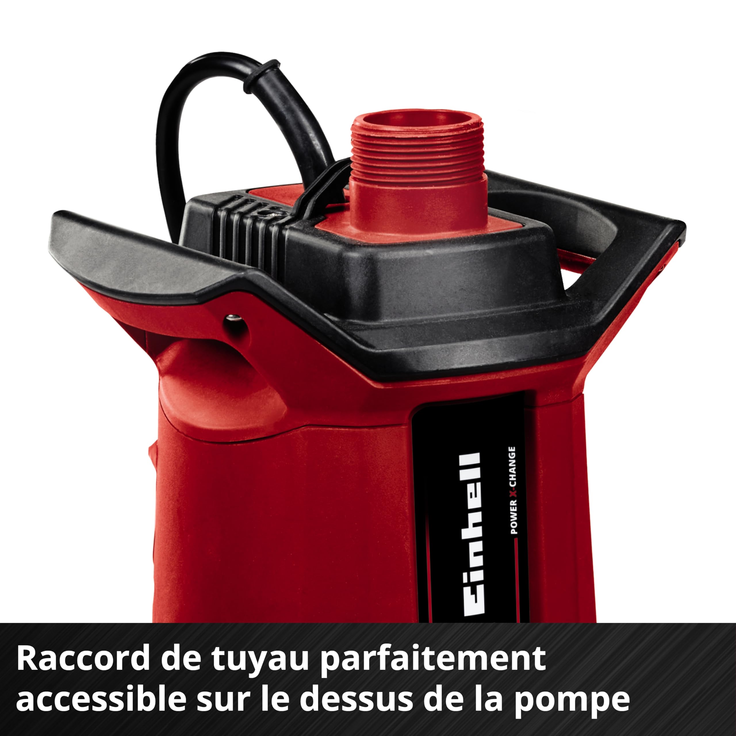 Einhell Pompe pour eaux chargées sans fil GE-DP 18/25 Li-Solo Power X-Change (18 V, débit de 7 500 L/h, hauteur de refoulement de 5 m, modes ÉCO et BOOST) Livré sans batterie ni chargeur