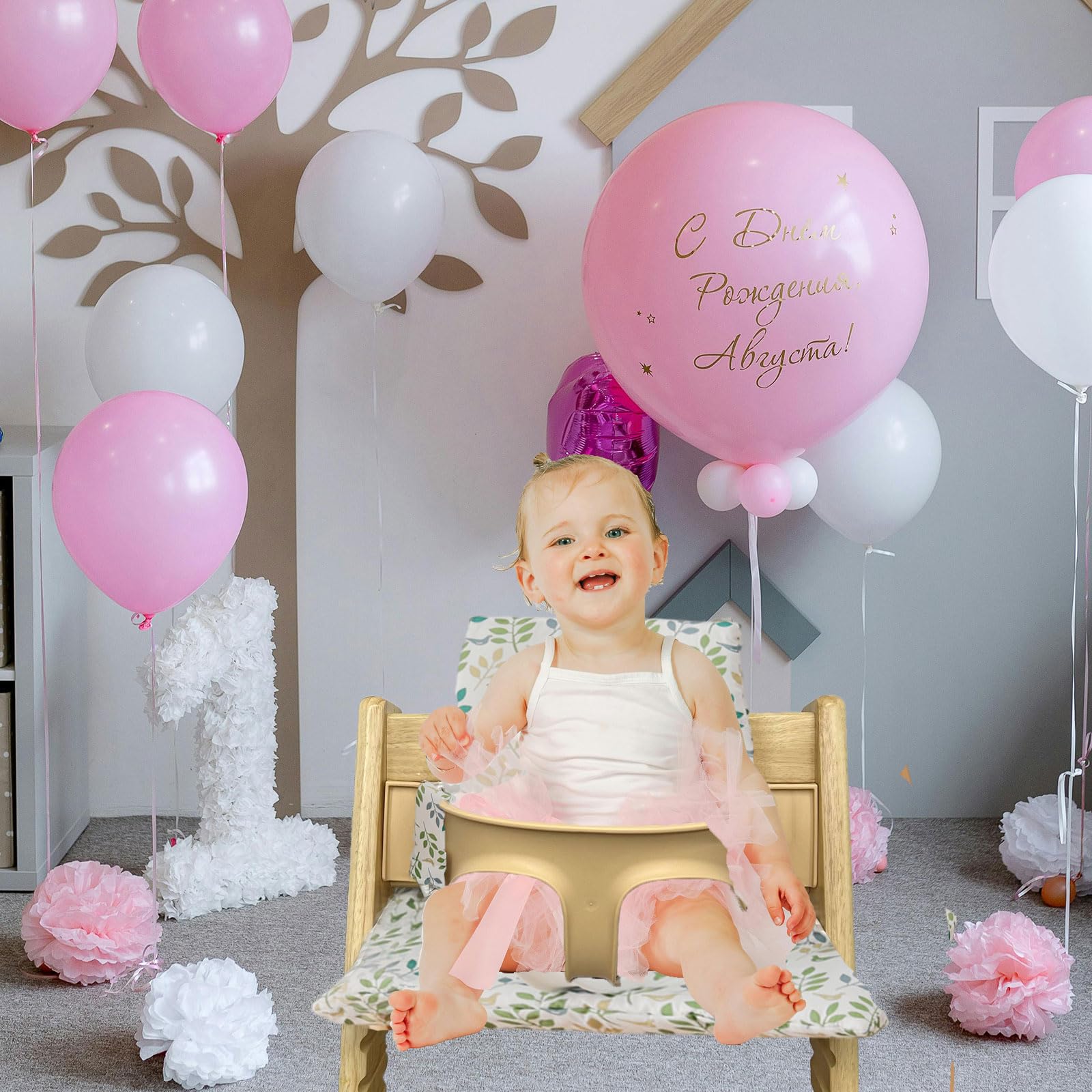Hochstuhl Kissen für Stokke Tripp Trapp, Rutschfest Hochstuhl Sitzkissen Set, Bio Baumwolle Baby Sitzkissen, Verdickung Weiches Sitzkissen für Baby & Kids mit Klettverschluss, Hochstuhlzubehör (A)